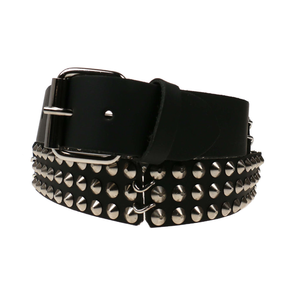 Bullet 69 Funky Punk - 3 row conical joined Ceinture - Noir